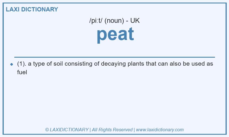 Definition peat in British English