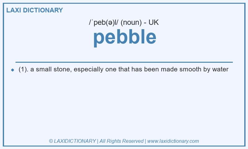 Definition pebble in British English