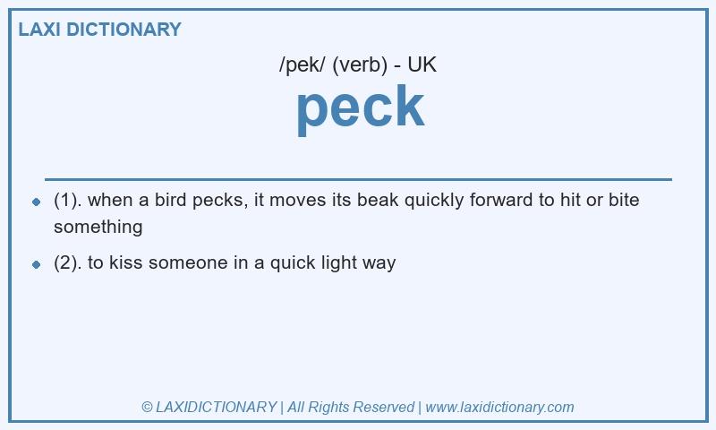Definition peck in British English
