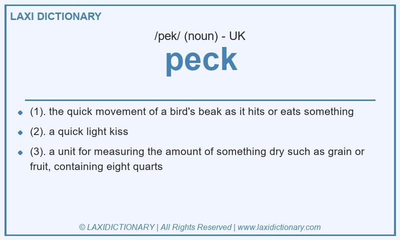 Definition peck in British English