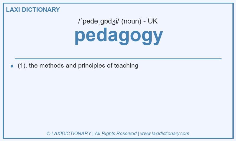 Definition pedagogy in British English