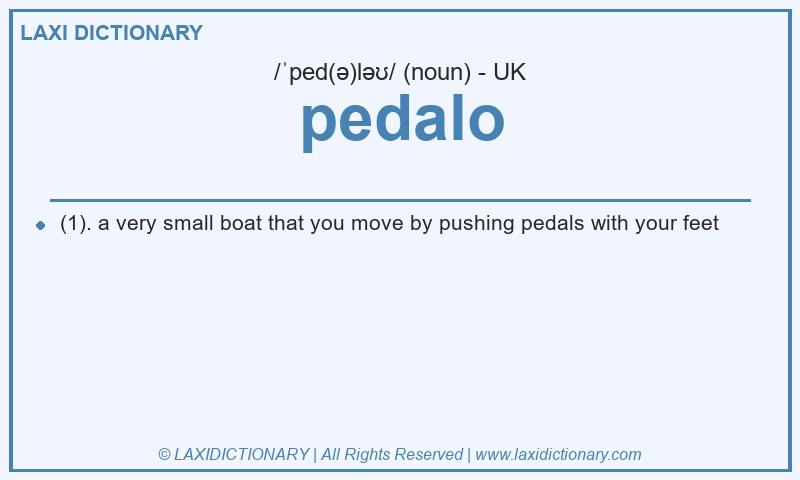 Definition pedalo in British English