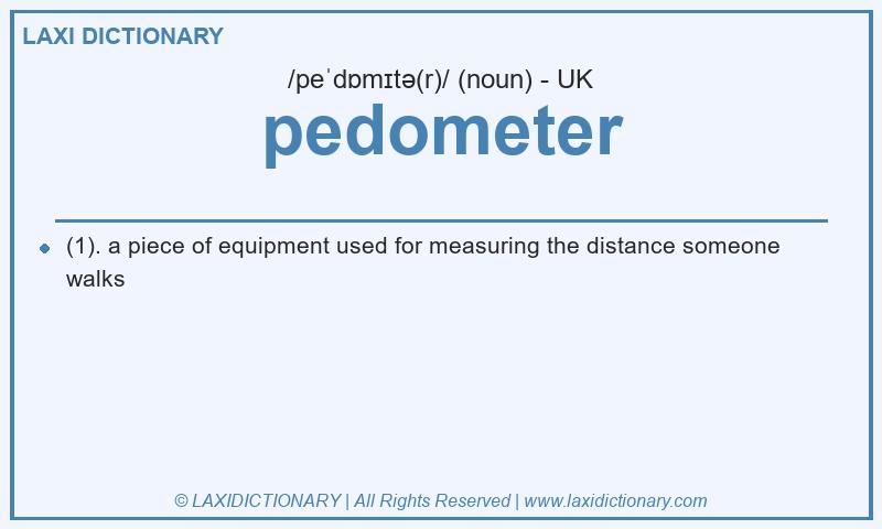 Definition pedometer in British English