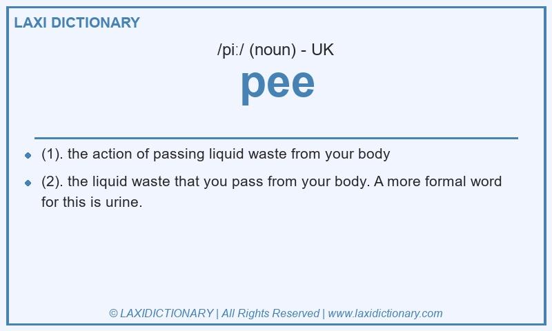 Definition pee in British English