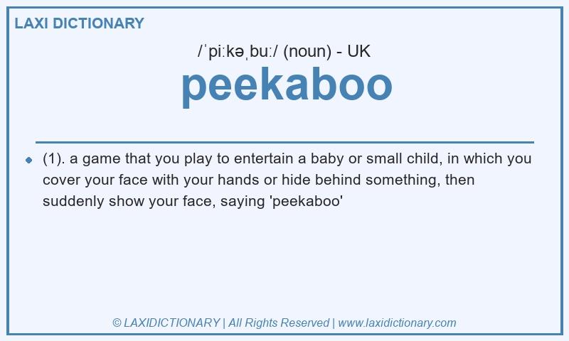 Definition peekaboo in British English