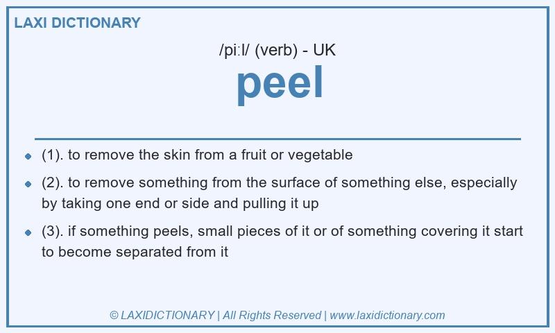 Definition peel in British English