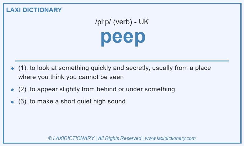 Definition peep in British English