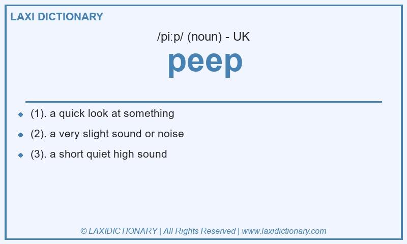 Definition peep in British English