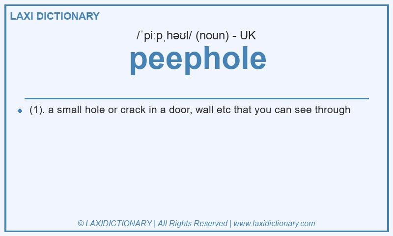 Definition peephole in British English