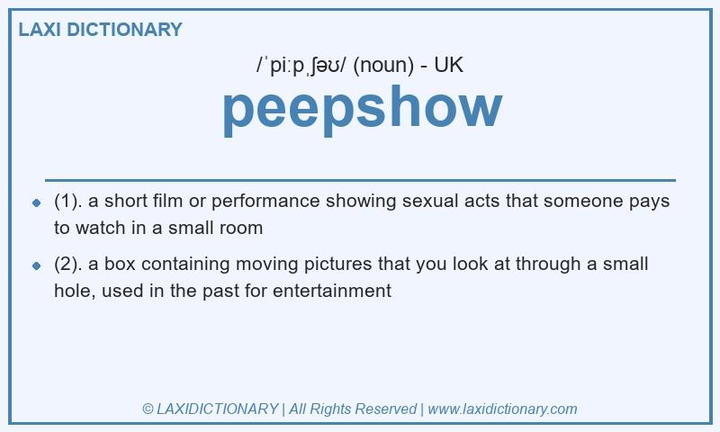 Definition peepshow in British English