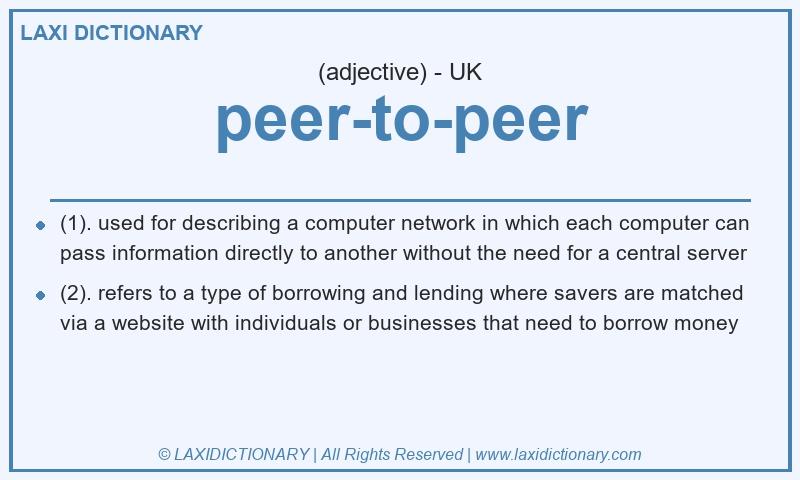 Definition peer-to-peer in British English