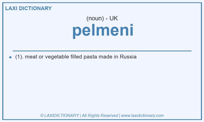Definition pelmeni in British English