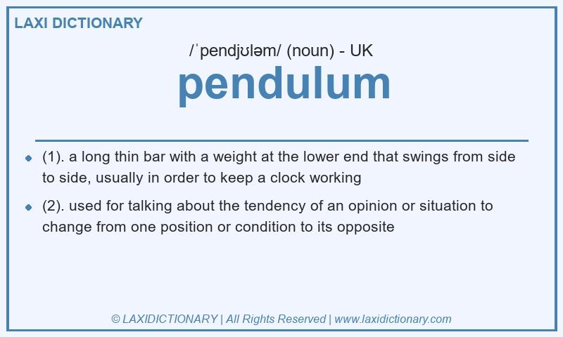 Definition pendulum in British English