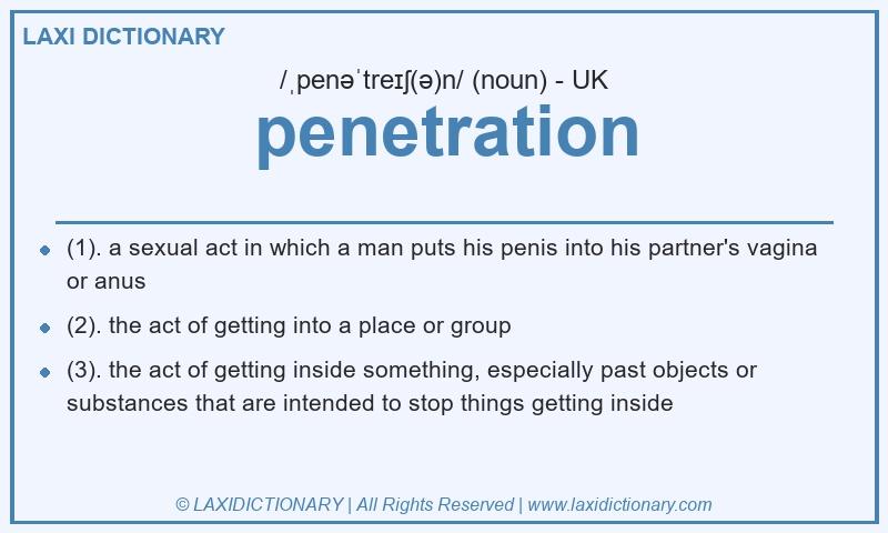 Definition penetration in British English