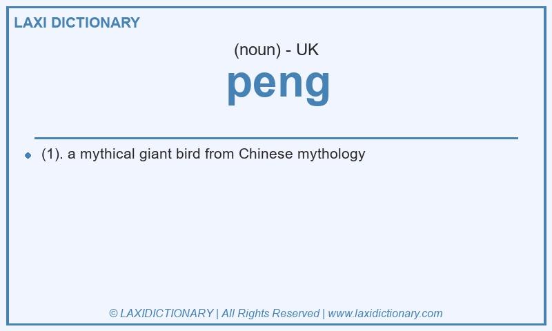 Definition peng in British English