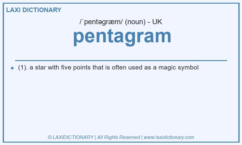 Definition pentagram in British English