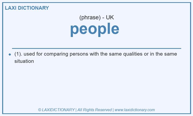 Definition people  in British English