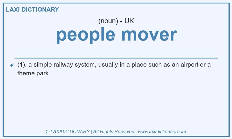 Definition people mover in British English