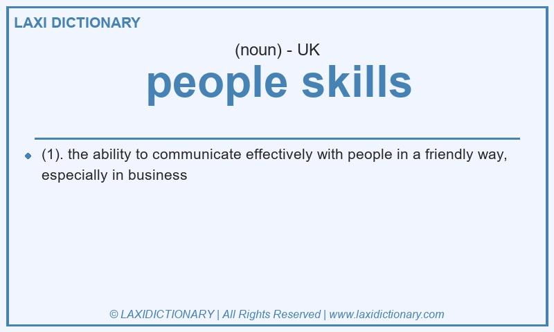 Definition people skills in British English