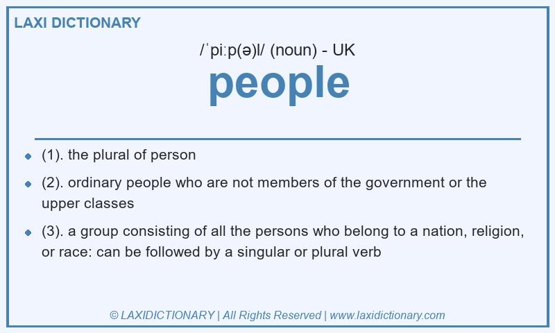 Definition people in British English