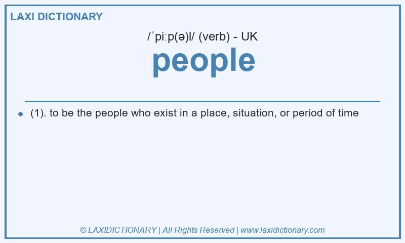 Definition people in British English
