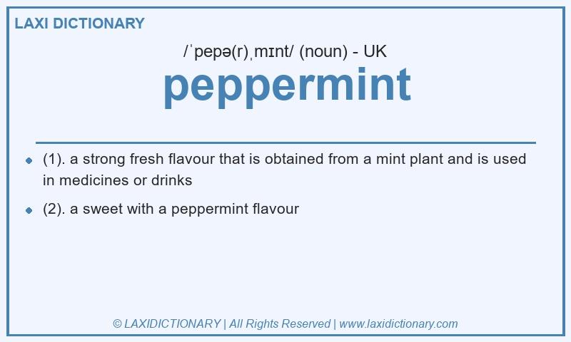 Definition peppermint in British English