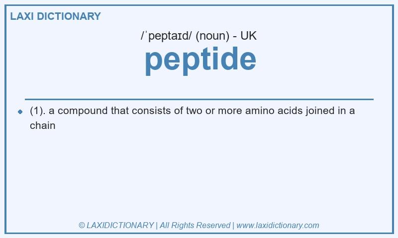 Definition peptide in British English