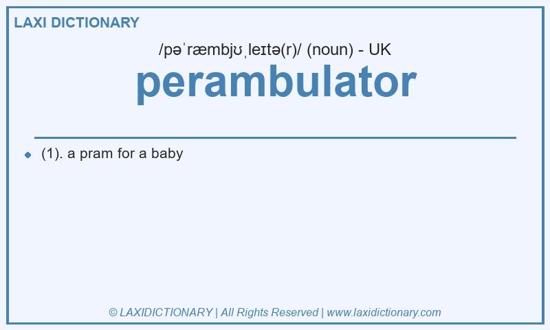 Definition perambulator in British English