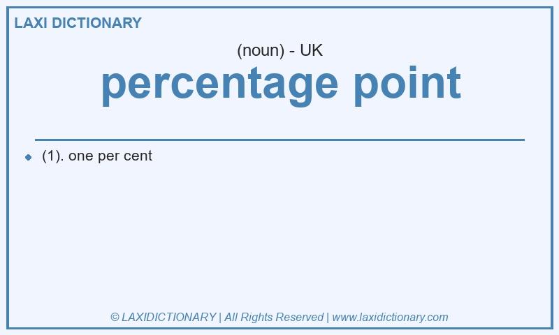 Definition percentage point in British English