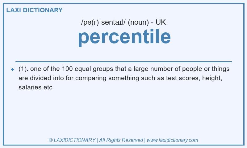 Definition percentile in British English