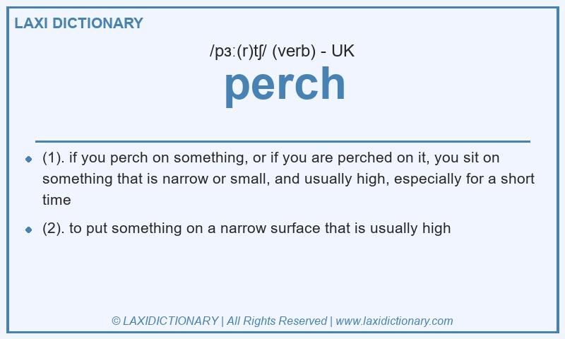 Definition perch in British English