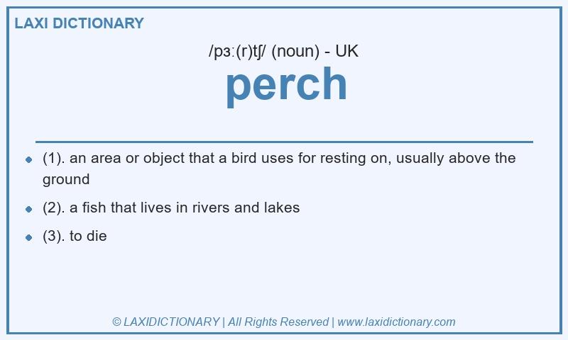 Definition perch in British English