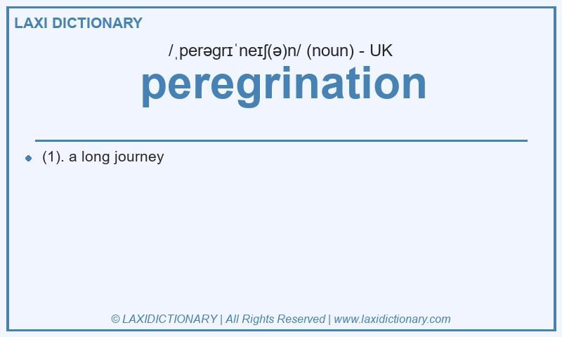 Definition peregrination in British English