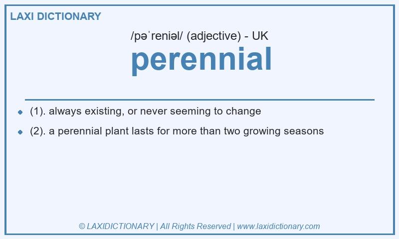 Definition perennial in British English