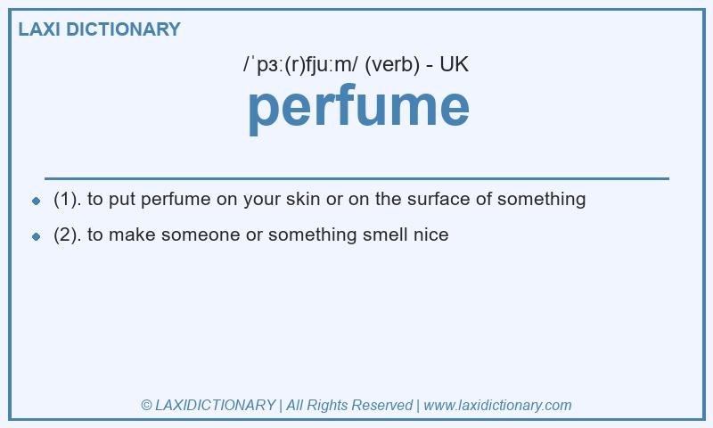 Definition perfume in British English