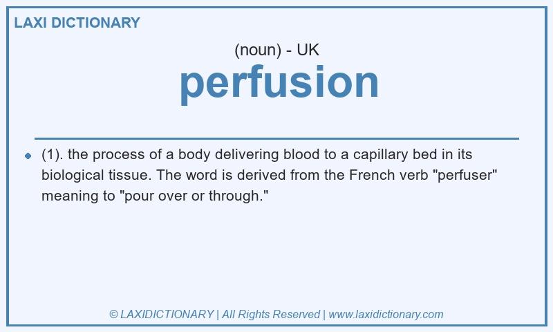 Definition perfusion in British English