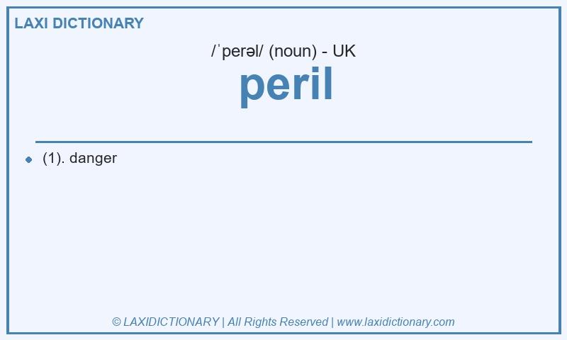 Definition peril in British English