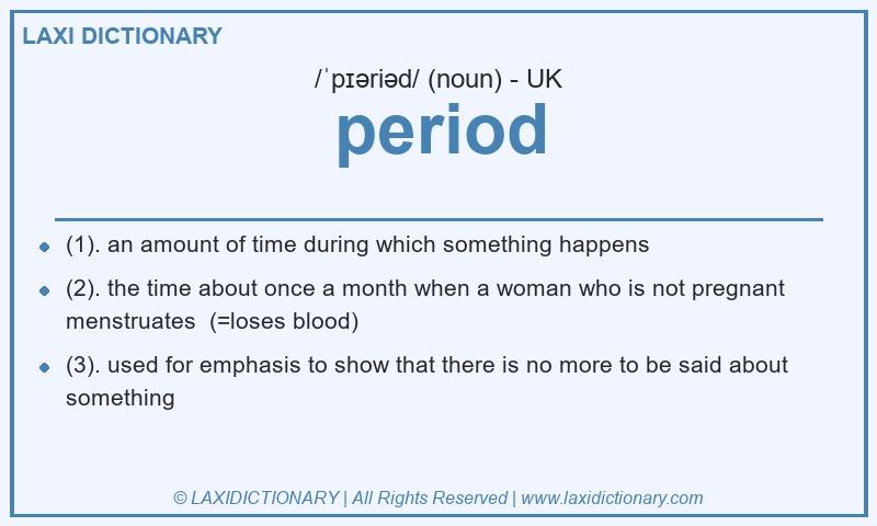 Definition period in British English