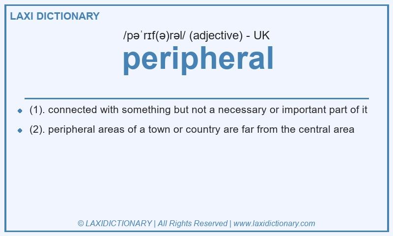 Definition peripheral in British English