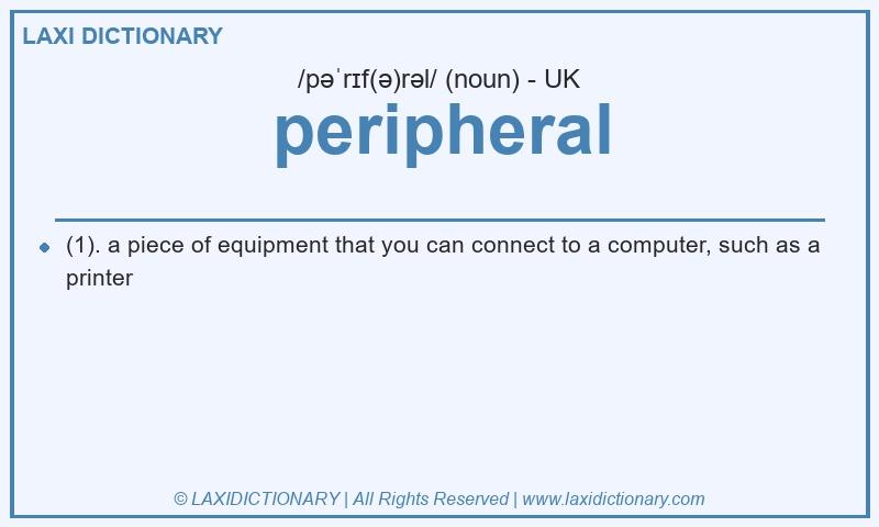 Definition peripheral in British English