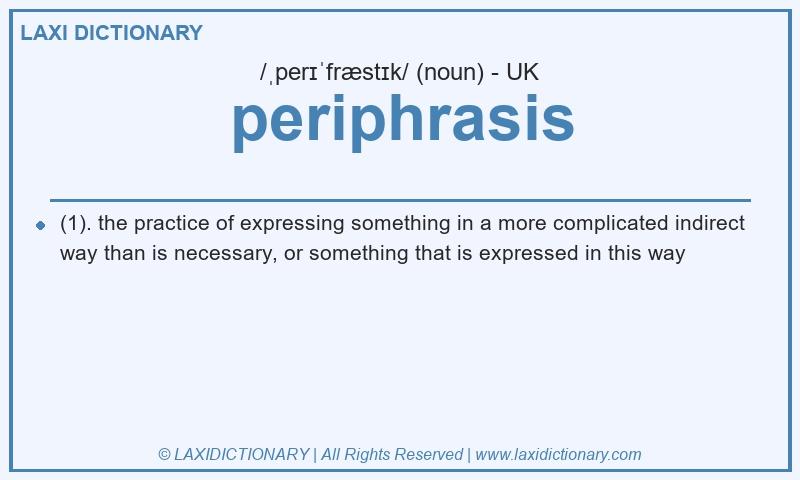 Definition periphrasis in British English