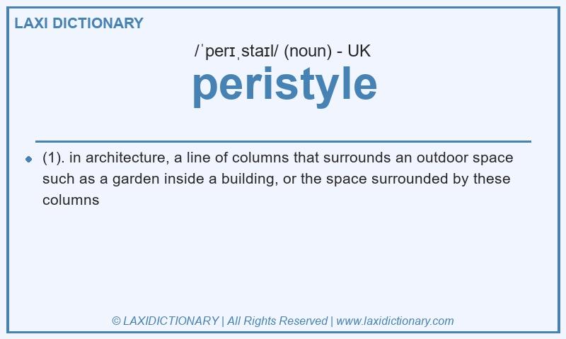 Definition peristyle in British English
