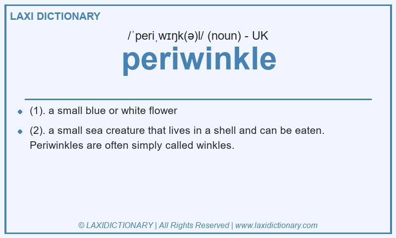 Definition periwinkle in British English