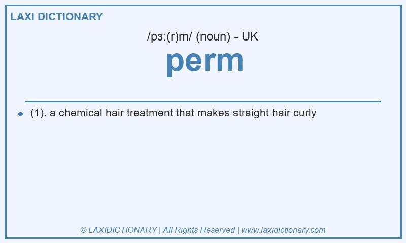 Definition perm in British English