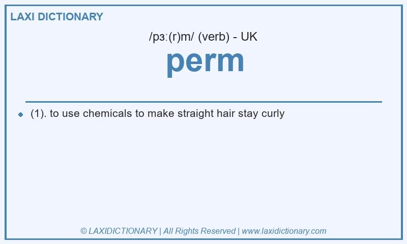Definition perm in British English