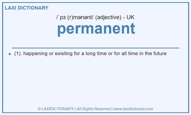 Definition permanent in British English