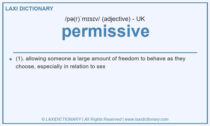 Definition permissive in British English
