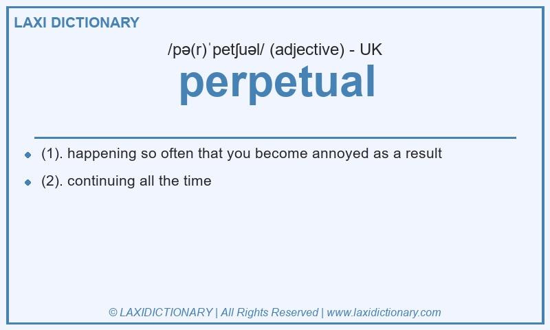 Definition perpetual in British English