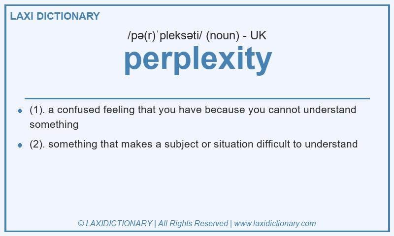 Definition perplexity in British English