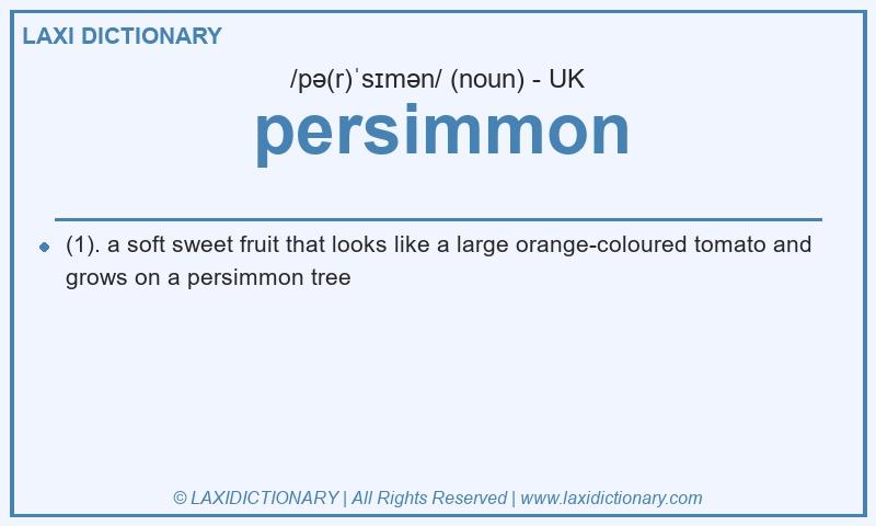 Definition persimmon in British English